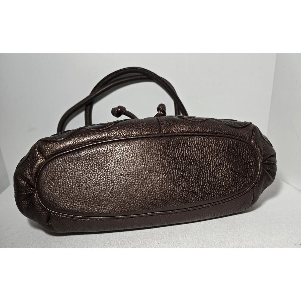 Brighton Lolita Masterpiece Col Leather Shoulder Bag Brown 3D Applique MSRP $350 - Picture 8 of 16